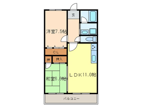 シティライフオクムラの物件間取画像